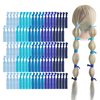 MEEDEE 100 Pack Ombre Blue Elastic Hair Ties For Women No Crease Soft Elastic Ribbon Hair Ties Knotted Hair Ties No Damage Pony Tails Hair Ties Ouchless Hair Ties Yoga Hair Ties Elastic Bracelets