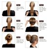 Generic Hair Bun Maker 3 PCS- Donut Bun Maker DIY French Twist Hair Fold Wrap Snap - Easy Bun Hair Tool - Shaper Bun Hair Tool -Ballet Bun for Women and Kids (Brown)