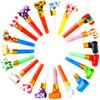 Chshhuao 50 Pcs Party Blower, Funny Party Blowouts Blow Horns Birthday Party Whistles New Years Party Noisemakers Whistles Party Blowouts Party Favors