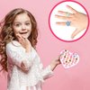 BXDOW 36Pcs Little Girl Jewel Rings, Adjustable Pink Rings Girls Kids Pretend Play and Dress up Jewelry Set, Cute Rings with Heart Shape Display Case Party Favors Toys Gifts for Halloween, Christmas