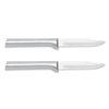 RADA Cutlery Everyday Paring Knife Stainless Steel Blade with Aluminum Made in USA, 6-3/4 Inches, Silver Handle, 2 Pack