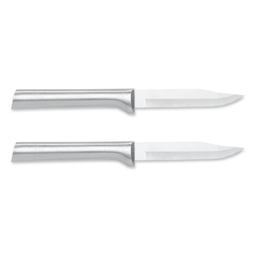 RADA Cutlery Everyday Paring Knife Stainless Steel Blade with Aluminum Made in USA, 6-3/4 Inches, Silver Handle, 2 Pack