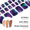 NAILOG Semi Cured Gel Nail Strips, Toe Nail Polish Strips with Glossy Gel Finishing | Buy 3 Get 1 UV Lamp| 32 Pieces Long Lasting Pedi Stickers | Pink