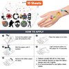 Paintball Temporary Tattoos Gun Birthday Party Decorations Favors Supplies Shooting Themed Cute Stickers 10 Sheets 100 PCS Gifts for Baby Girls Boys Class School Carnival