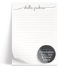 Curio Press Personalized Stationery for Women/Girls Notepads with Name in All Lowercase, Simple Custom Notepad Lined/Unlined Cute Note Pad, Memo Pad Personalized Notepads with Name - Swash Script Pad