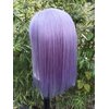 Bob Wigs Human Hair Wigs for Women Non Lace Frontal Bob Wigs Purple Brazilian Virgin Hair Bob Wigs Middle Part Natural Hair Wigs Straight Bob Wigs Machine Made Wigs(14 Inch,Lilac)180% Density