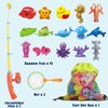 CozyBomB™ Magnetic Fishing Toys Game Set for Kids | Water Table Bathtub Kiddie Pool Party & Pole Rod Net, Plastic Floating Fish Toddler Color Ocean Sea Animals Christmas Age 3 4 5 6 Year