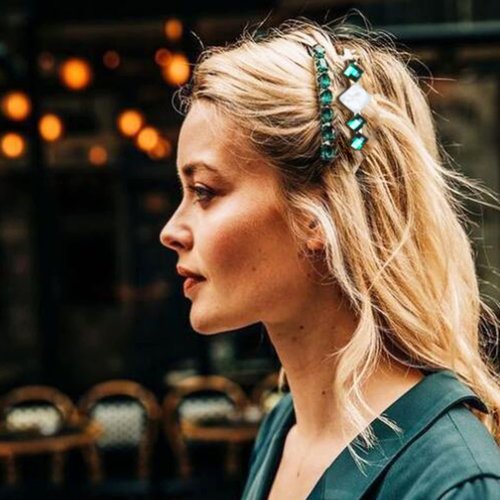 Hair Clips Wenida 20 Pieces Fashion Acrylic Resin Metal Hair Pins Crystal Marble Barrettes Bobby Pins Decorative Hair Styling for Women Girls