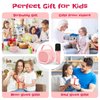 LENRUE Karaoke Machine for Kids with 2 Wireless Microphone, 4 Magic Voices, Karaoke for Girls Boys, Best Birthday Gifts for Kids 4, 5, 6, 7, 8, 9, 10, 11, 12+ (M65 Pink 2 mic)