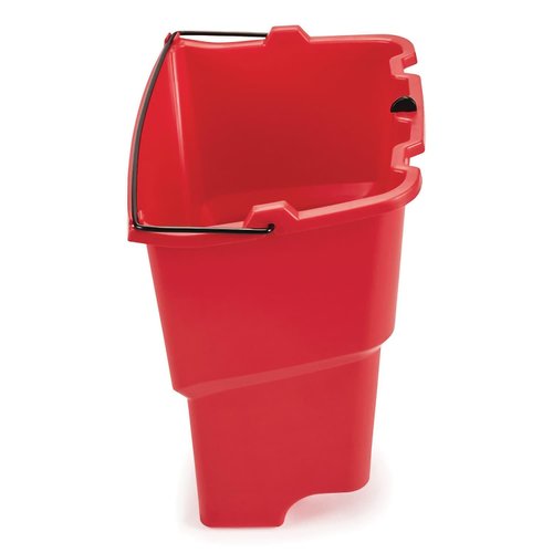 Rubbermaid WaveBrake 2.0 Janitorial Dirty Water Bucket, 18 Quart, Red (2064907)
