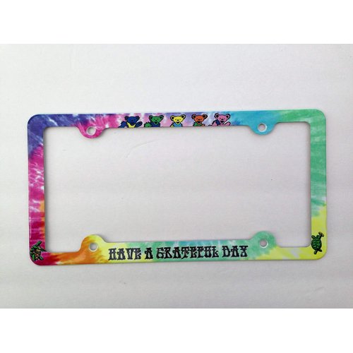 Have a Grateful Day License Plate Frame Dancing Bears and Terrapin Decorative License Plate Holder