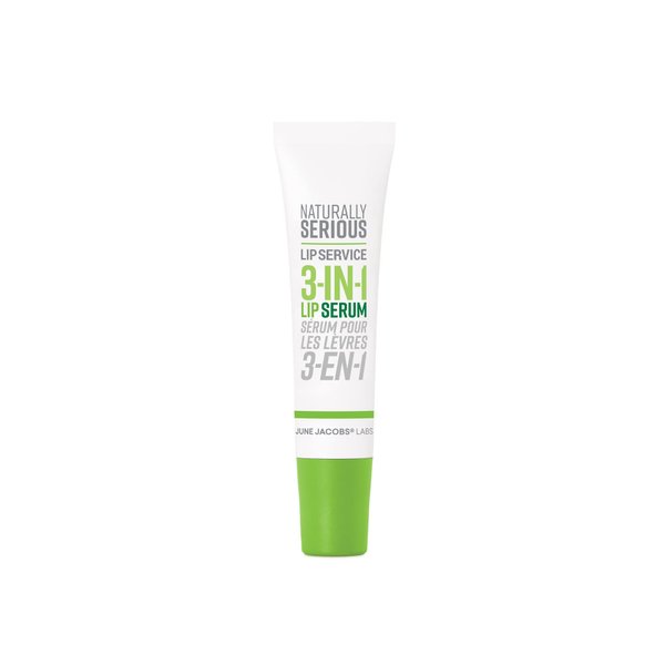 Naturally Serious | Lip Service 3-In-1 Lip Serum, Jojoba Oil Lip Balm for Dry and Chapped Lips, Vegetarian, Cruelty-Free Lip Treatment