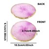 Honbay 2PCS Golden Edge Resin Nail Art Palettes Drawing Plates Manicure Display Tools for Women