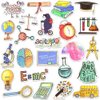 SUSIHI Science Stickers for Laptop School Stickers for Students Science Vinyl Stickers for Water Bottles Waterproof Stickers Bulk for Back to School （50Pcs）