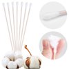 6" Cotton Swabs Wooden Handles Cotton Tipped Applicator Wood Sticks with Single Tip for Gun Cleaning, Wound Clean, Makeup, Removal Residue Tbestmax (500)