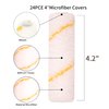 VOOMEY Microfiber Paint Roller Covers 4 Inch，1/3" Nap Mini Roller Covers，Pack of 24,Roller Covers for Painting，Home Painting Supplies