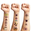 100 PCS Cute Funny Halloween Spider Temporary Tattoos Sticker Birthday Decorations Spider Web Bat Boo Day Halloween Festival Black Carnival Themed Party Favors Supplies Cute Boy Girl Adult Gifts