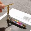 Gold Mini Two Wheel Toys Tiny Fingerboard Scooters, Mini Finger Skateboards Toy, Finger Scooter Fingertip Movement Skateboard for Finger Training Finger Toy Skateboards Finger Boards and Finger Bikes