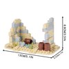 MOOXI WW2 Suburban Military Scene Building Blocks Set(145PCS).Suitable for Military Action Mini-Figures Combat Scenarios.