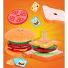 Wooden Burger Sandwich Stacking Toys for Kids, Play Food Toy for Toddlers, Montessori Toys for 3 Year Old, Preschool Educational Toys to Develop Fine Motor Skills