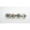 Small crystal circles metal alligator hair clip for fine thin hair