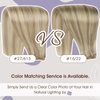 Full Shine Weft Human Hair Extensions Blonde Highlights Real Human Hair Weft Human Hair Extensions #27/613 Honey Blonde Mix Platinum Blonde Weft Hair Extensions Caramel Blonde Highlights Silky Straight 105g 18inch