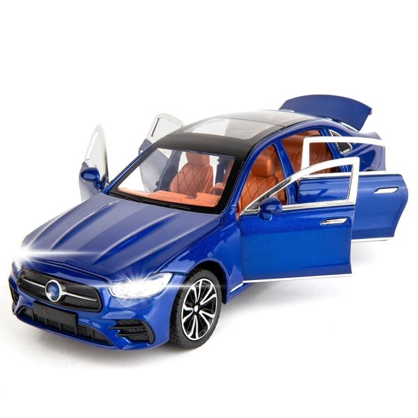 BDTCTK 1/24 Benz E300 Model Car,Zinc Alloy Pull Back Toy Diecast Toy Cars with Sound and Light for Kids Boy Girl Gift(Blue)