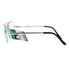 SA106 Rectangular Metal Frame Multi 3 Focus Progressive Reading Glasses Silver 2.5