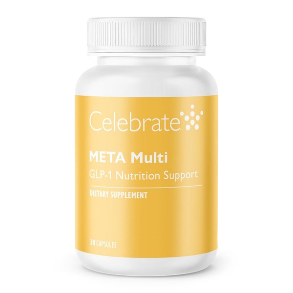 Celebrate Vitamins Meta Multi GLP-1 Multivitamin Weight Support – 30 Capsules – Once-Daily Supplement w Iron, Vitamin D, B12, Magnesium – Bariatric GLP-1 Vitamin for Hair Loss, Fatigue & Nutrient Gaps