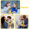 Science Kits for Kids Beginner Microscope with LED 100X 400X and 1200X-Include Sample Prepared Slides 12pc- Educational Toy Birthday Valentine's Day Gift Yellow