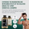 ECOLATIÈR Shower Gel & Shampoo 2 in 1 Sport for Men, Natural Body Wash Men & Shampoo, 97.5% Natural Ingredients, Vegan, Hair & Body Wash for Men, 20.3 Fl Oz / 600ml