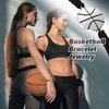 Hicarer 12 Pieces Basketball Bracelet Jewelry Basketball Woven Charm Bracelet for Player Team