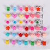DIYOVNAK 100 Pieces/Pack Colorful Bead Mini Hair Claw Clips Clamps Small Plastic Hair Claws for Girls Women Accessory (CL220613-A 100pcs mix)