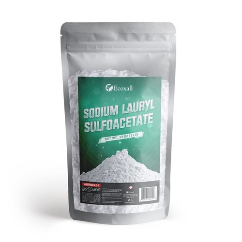 Pure Sodium Laury Sulfoacetate SLSA - 1 Pound - Ideal Bath Bomb Additive, Gentle on Skin, Surfactant & Latherer - Ecoxall Chemicals