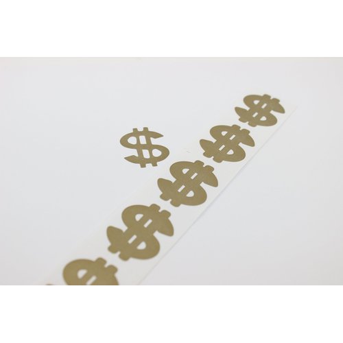 Dollar Sign Tanning Bed Stickers 100 Pack