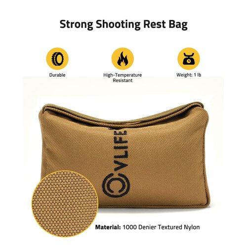 CVLIFE Shooting Bag Pre-Filled Hunting Gun Holders Shooting Rest Bag Squeeze Bag Shooting Bag Long Range Rifle Rest, Shooting Sand Bags for Rifles for Outdoor, Range, Shooting, and Hunting
