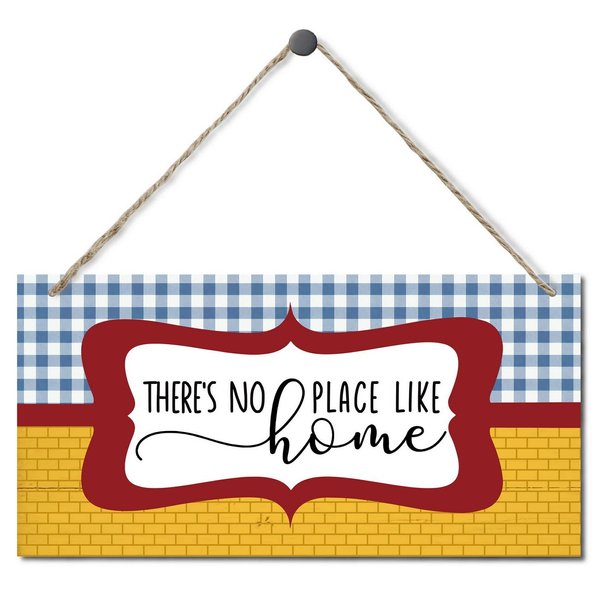 There's No Place Like Home Decor Sign, Hanging Wood Sign Home Decorative, Printed Wood Wall Art Sign, Front Door Decoration, Farmhouse Front Door Wall Art Sign, Sweet Home Wall Decor 12 * 6inch