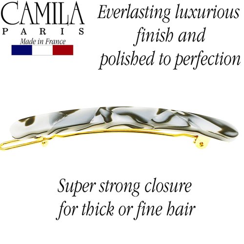 Camila Paris CP2989 French Hair Slides Clips for Women Handmade Small Girls Side Slide-in Barrette Clip, Hair Accessories for Women. Strong Hold No Slip Grip Fashion Durable Styling, Made in France
