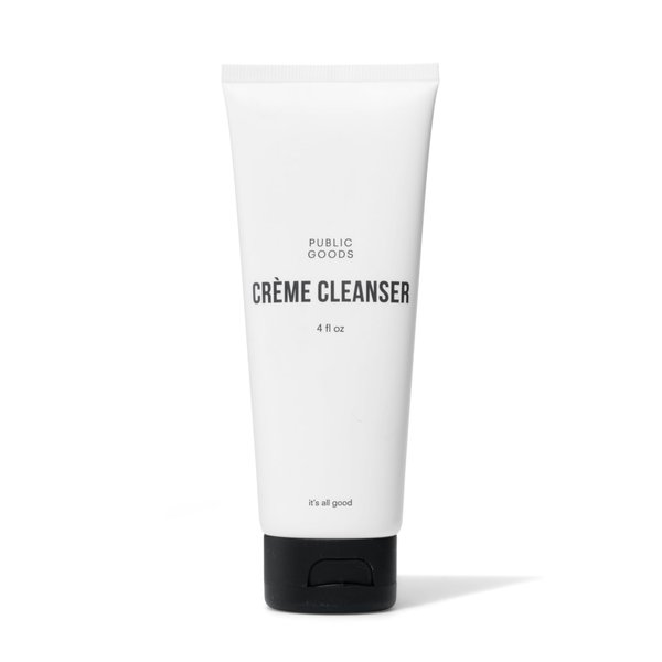 Public Goods Crème Cleanser | Natural Face Wash for Women & Men | Gentle on Sensitive Skin | Daily Hydrating Milk Cleanser | Organic Coconut Oil | Vegan | Makeup Remover | Made in USA | 4 Fl Oz