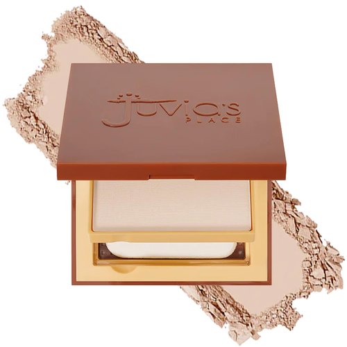 Juvia's Place I am Magic Powder Foundation VL2 Valencia - Compact Pressed Face Makeup Professional Matte Clean Finish Skin Clarity Setting Powdered Blend Fresh Waterproof Blot Mirror Puff Cosmetics