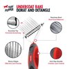 Tuff Pupper Dog Undercoat Rake Tool | Easily & Safely Remove Dead, Matted Or Knotted Hair | Ergonomic Dematting Comb For Thick Coats | Non-Slip Safety Handle Provides Precision Control Against Knots