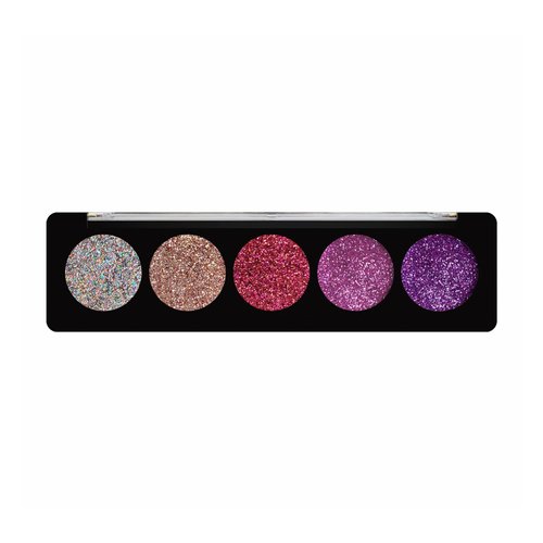 Profusion Cosmetics Amethyst Gems 5 Shade Glitter Eyeshadow Palette, Multicolour (Amethyst Gems)