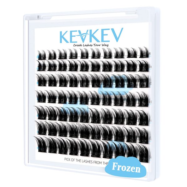 Lash Clusters 70 Pcs Cluster Lashes Eyelash Clusters DIY Cluster Eyelash Extensions Individual Lashes Soft and Comfortable (Frozen,C-8-16mix)