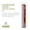 Kent R5T All Coarse Hair Detangling Comb Wide Teeth Dressing Table Comb for Thick Curly Wavy Hair. Hair Detangler Comb for Grooming Styling Hair, Beard and Mustache. Saw-Cut. Handmade in England