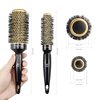 AM 8:00 Round Hair Brush for Blow Drying, Salon Blowout Hair Styling with Antistatic Bristles for Wet or Dry Hair, Ceramic Ion Thermal Barrel with 4 Hair Clips