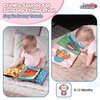 Premium Baby Tummy Time Mirror with Crinkle Books for Babies, Baby Teether Toys, Baby Books 0-6 Months, Tummy Time Toys Developmental Newborn Sensory Toys, Baby Mirror Tummy Time Gift 6-12 Months