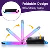 Travel Hair Brush with Mirror,2 Pack Folding Hair Brush Travel Size Hair Massage Comb Compact Hair Brush Foldable Pocket Hairbrush for Women and Men, Hair Styling Tools (Pink & Gradient)