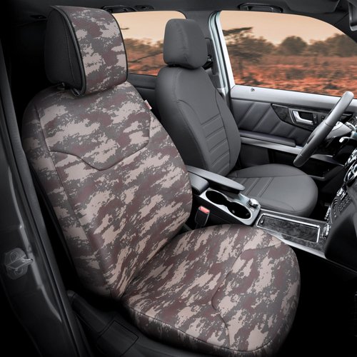 Otom Car Seat Cushion, Car Seat Protector, Front Seat Covers, Cover for Car Seat Driver, Compatible with Most Cars, Trucks, SUVs - Safari Design (Sierra)