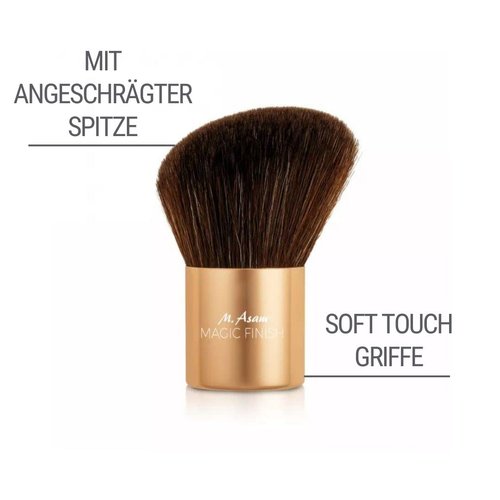 M. Asam MAGIC FINISH Kabuki Brush - Compact, beveled make-up brush - perfect for make-up, loose powder, powder, foundation, blush, bronzer & highlighter