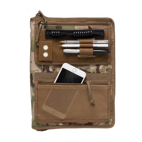 Tactical Admin Notebook Cover System, with Zippered Map Case, Fits Notebooks with US Standard Size Paper (8.5 x 11”) and A4 Notebooks (Multicam)